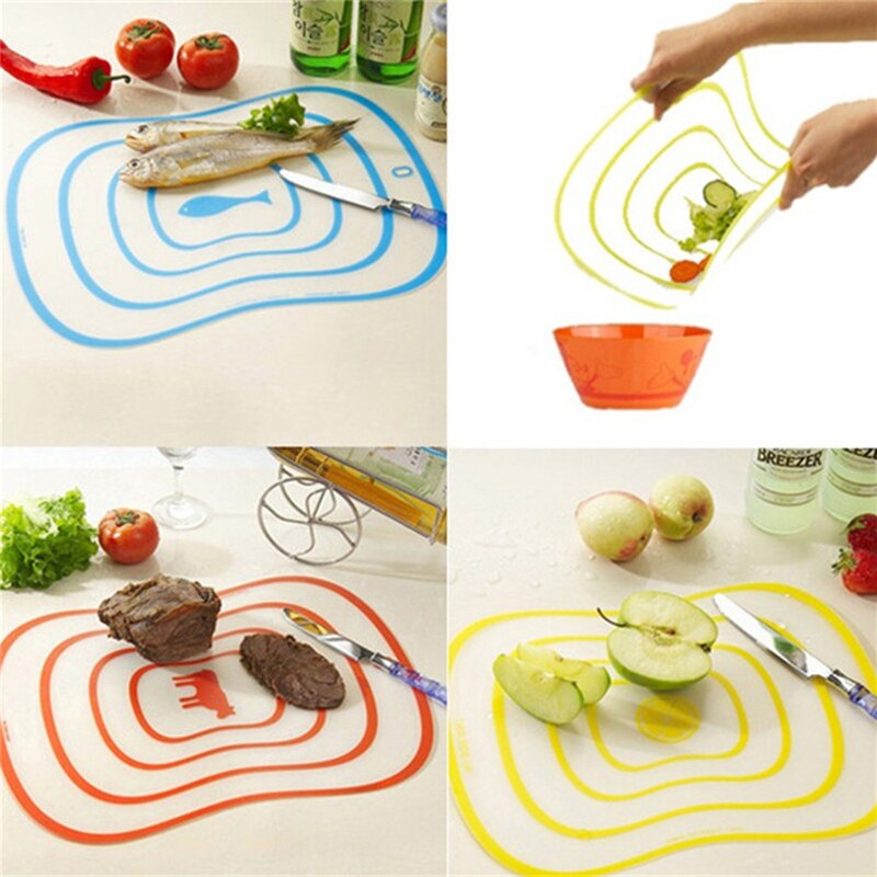 Kitchen Stuff Chopping Block Frosted Antibacteria Plastic Kitchen Folding Chopping Board Fruit Vegetable Meat Cutting Boards