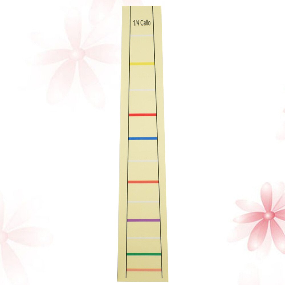 Cello Finger Sticker Practical Fret Fingerboard Label Sticker Finger Position Marker for 4/4 Size Cello (Yellow)