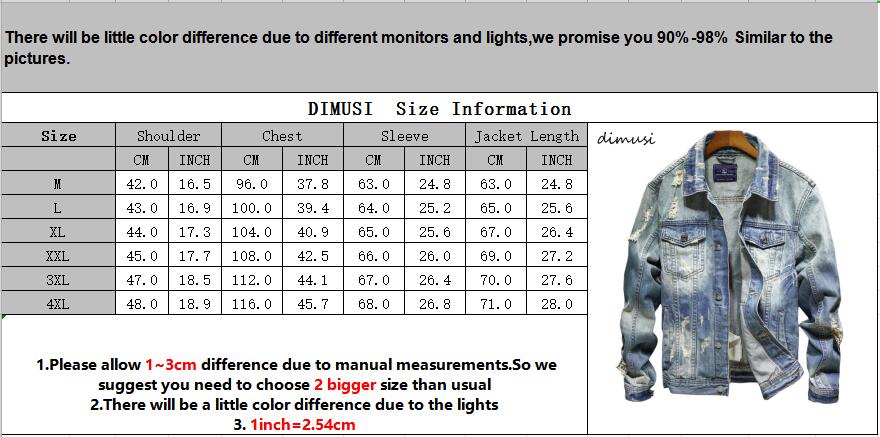 DIMUSI giacche di jeans uomo cowboy sottile in forma bombardiere giacca giacca da uomo strappata Jean anca salto Streetwear cappotti Chaqueta hombre 4XL