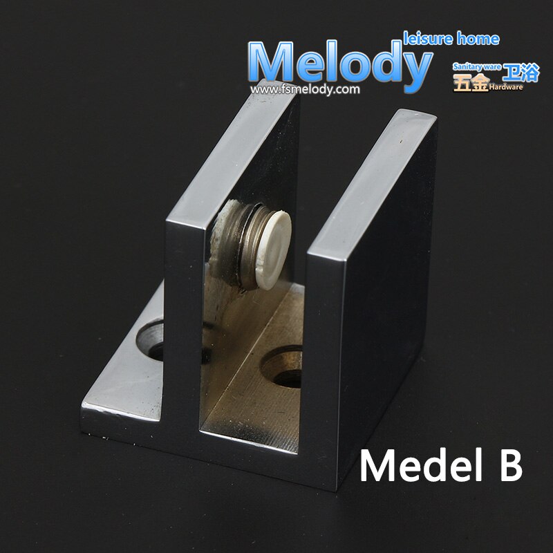 GC03 Shower screen enclosure glass panel Fixed Clamp Brass Chrome: Model B