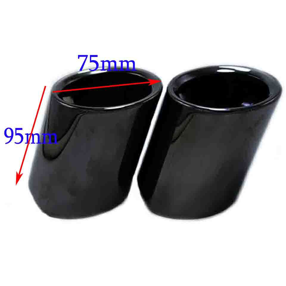 2pcs Voiture Couverture Embout de Silencieux D'échappement Tuyau En Acier Inoxydable Pour BMW Série 5 520i 523i 525i F10 F11 F07 E12 E28 E34 E39 E60 E61