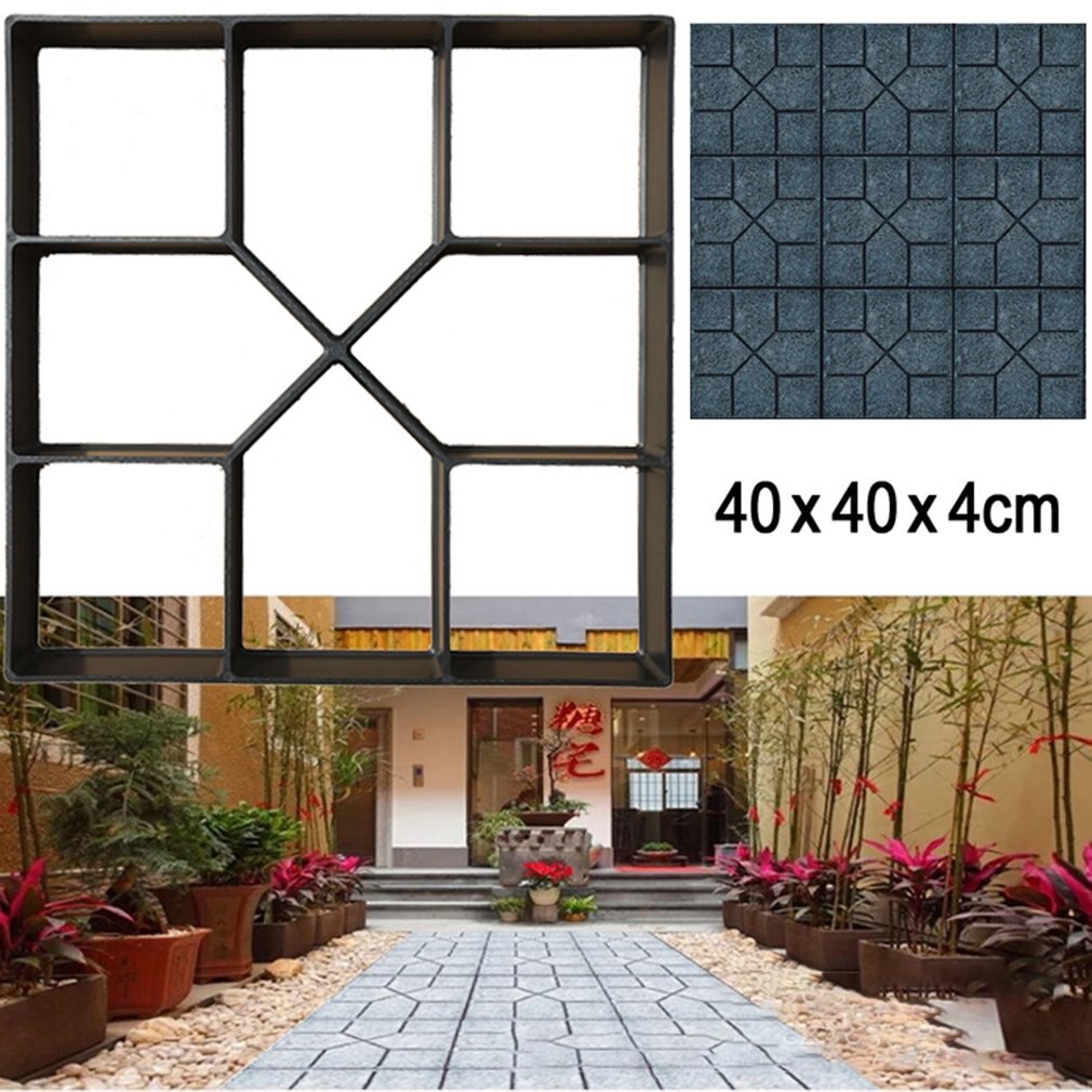 Garden Paving Molds Jardin DIY Plastic Walk Road Path Maker Jardineria Garden Paving Stone Concrete Mould для сада и огорода