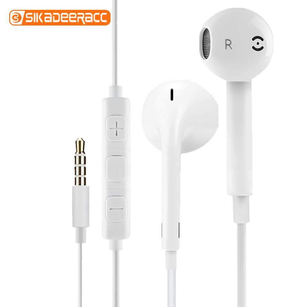 HD Mic Wired Kopfhörer Super Bass Noise Reduction Headset Hifi Stereo In Ear Ohrhörer Handy Zubehör 3,5mm Für iPhone 6 7