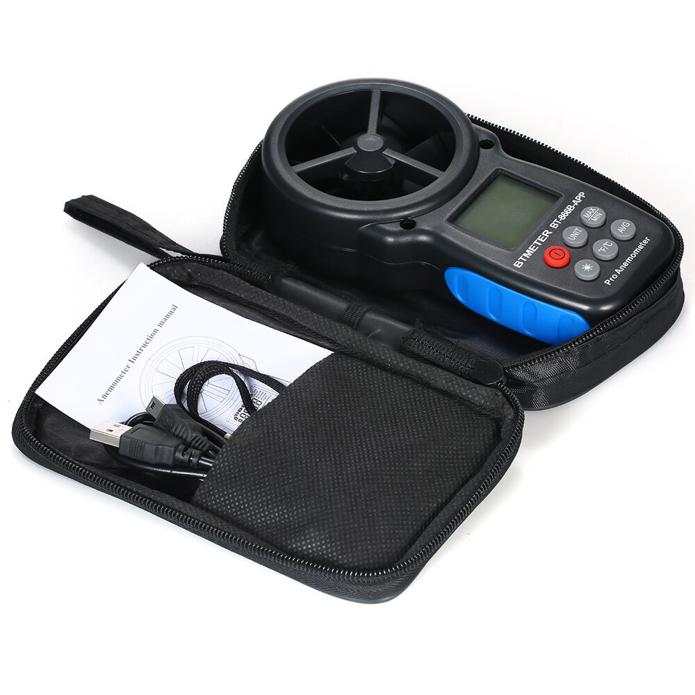 Digital Anemometer Handheld Wind Speed Meter Weather Meter Wind Speed/Temperature Meter APP Control for Mobile Phone