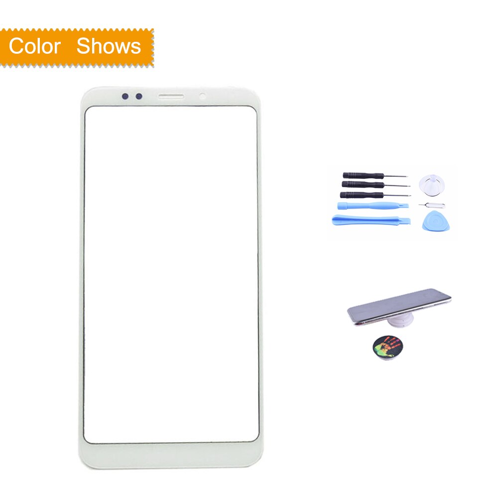 ORIGINELE Voor Xiaomi Redmi 5 Plus 5 Plus Touch Screen Panel Voor Outer Glas Lens Redmi 5 Plus Touchscreen GEEN LCD Digitizer 5.99": white with gift