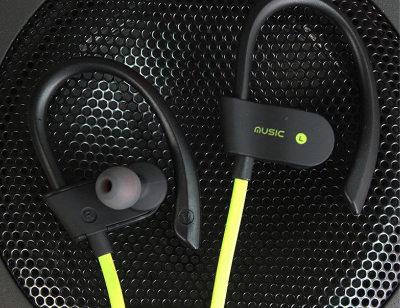 Sports Bluetooth Headset 5.0 Wireless Hanging Ear Bilateral Stereo Headset: Dynamic yellow