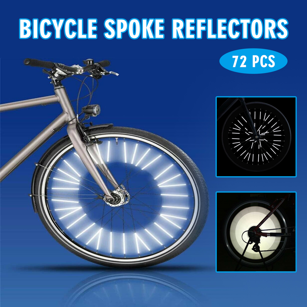 72Pcs Fiets Spoke Reflectoren Hoge Intensiteit Reflectie Extra Licht Voor Weg Mountainbike Veilig Rijden &#39;S Nachts