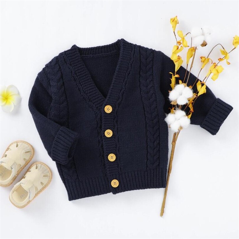 Baby Sweaters Boys Jacket and Coat Autumn Winter Knit Baby Boys Sweater Cardigan Children Toddler Boys Cardigan Coat Outerwear