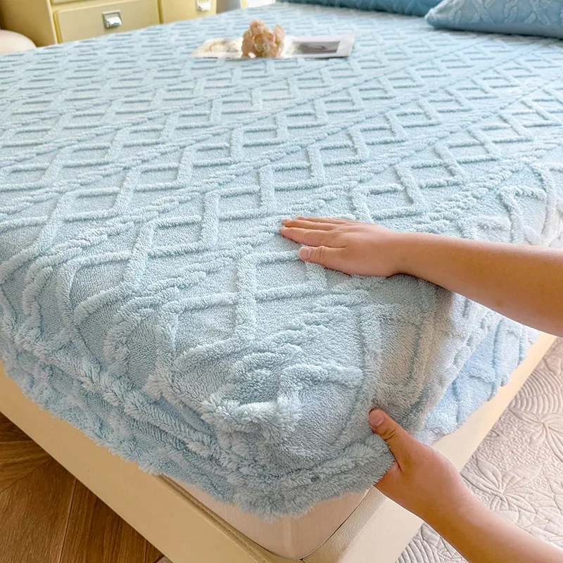 1 lenzuolo in flanella per letto matrimoniale, caldo per l'inverno, in pile corallo soffice, lenzuolo con angoli per divano letto e letto matrimoniale