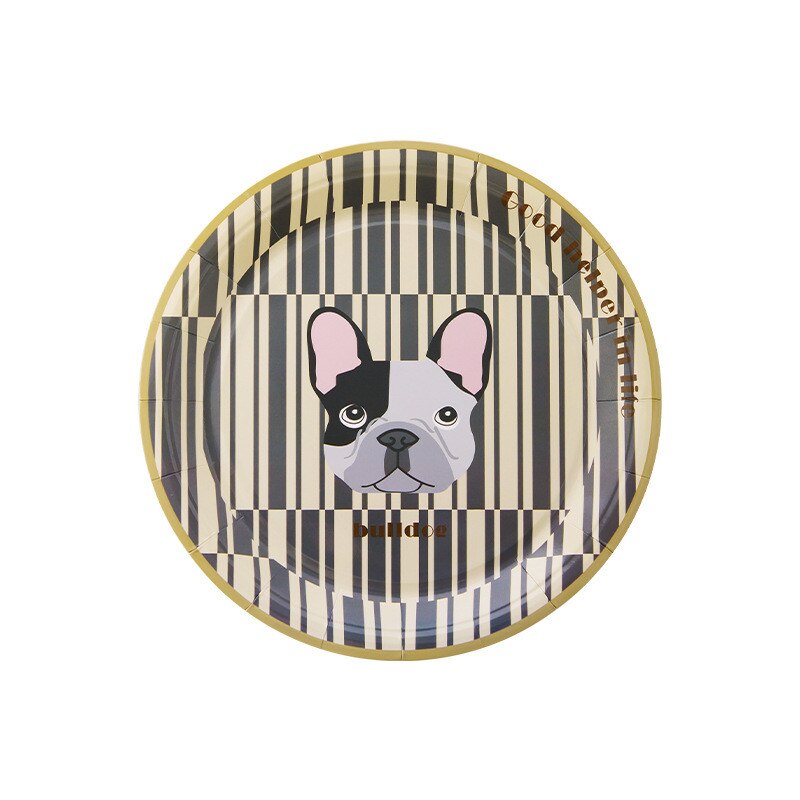 100pcs party degradable Disposable Tableware paper plate Birthday Party Supplies Wedding Decor Picnic round square Tableware