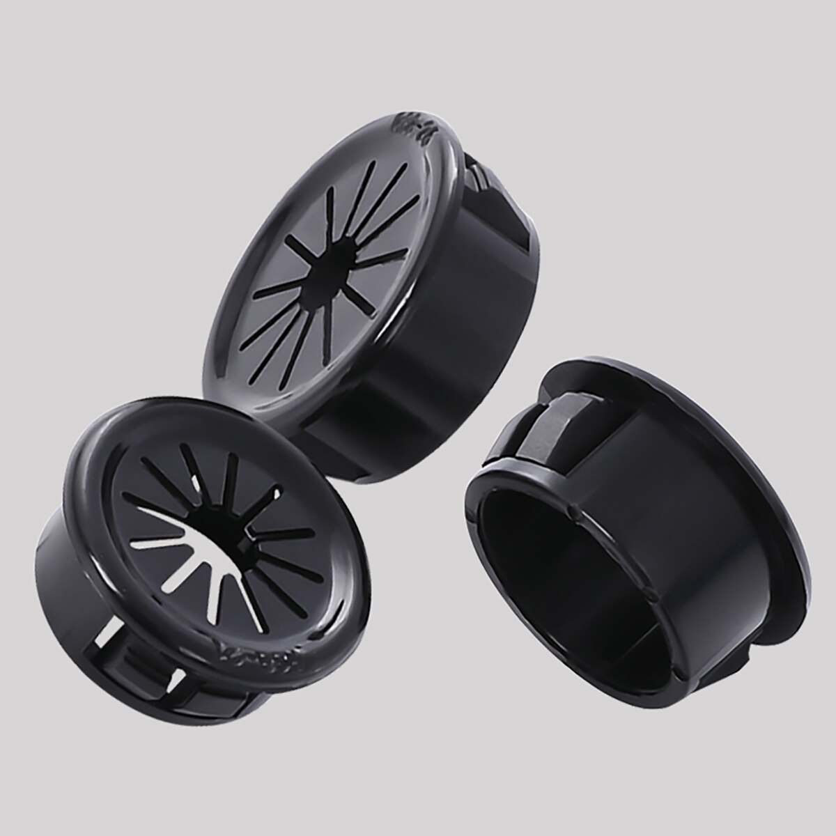 10pcs 16-50mm Plastic Round Table Wire Hole Covers Computer PC Desk Cable Outlet Port Snap-on Grommet Line Holder Organizer
