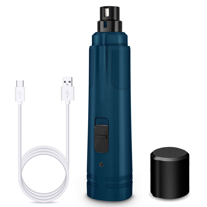 Painless Quiet Electric Nail Clipper Dog Grinder File Pet Claws Grooming and Care Supplies for Dogs Cat Charging Trimmer Tools: 2-speed Blue
