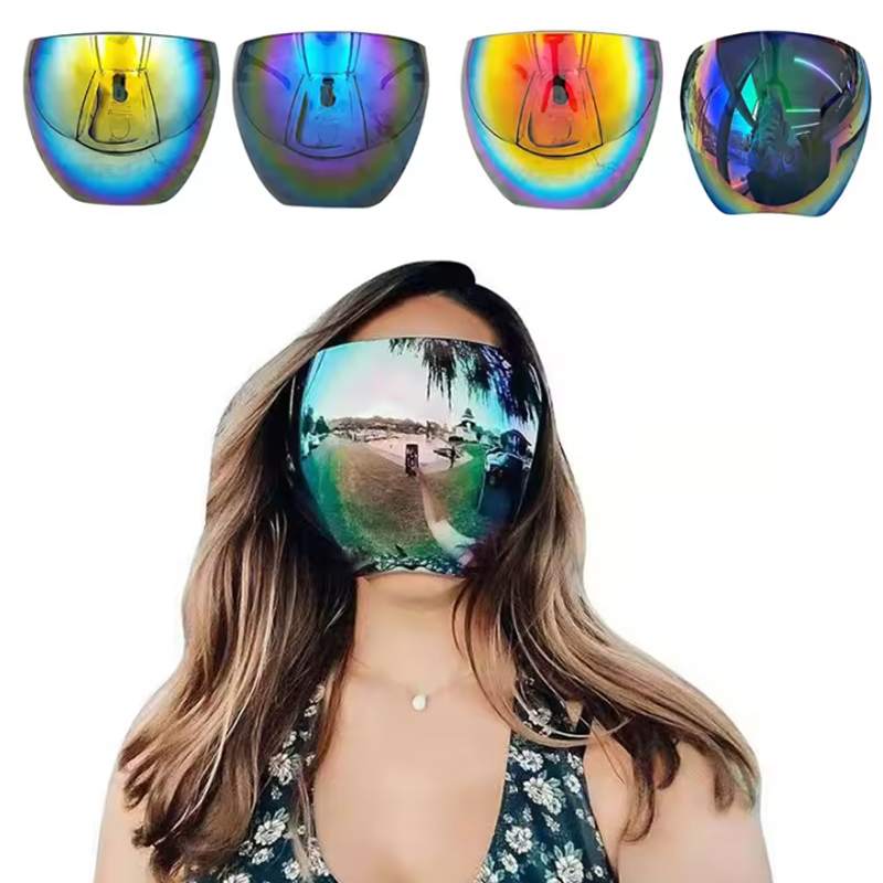 Solglasögon herr cykelglasögon damer ansiktsskyddsglasögon helmaskerade sfäriska linser stänkskyddande skyddsglasögon
