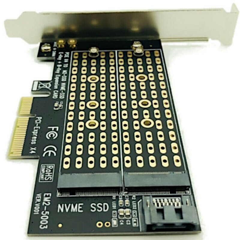 Pcie To M2/M.2 Adapter M.2 Ngff To Desktop Pcie X4 X8 X16 Nvme Sata Dual Ssd Pci Express Adapter Card