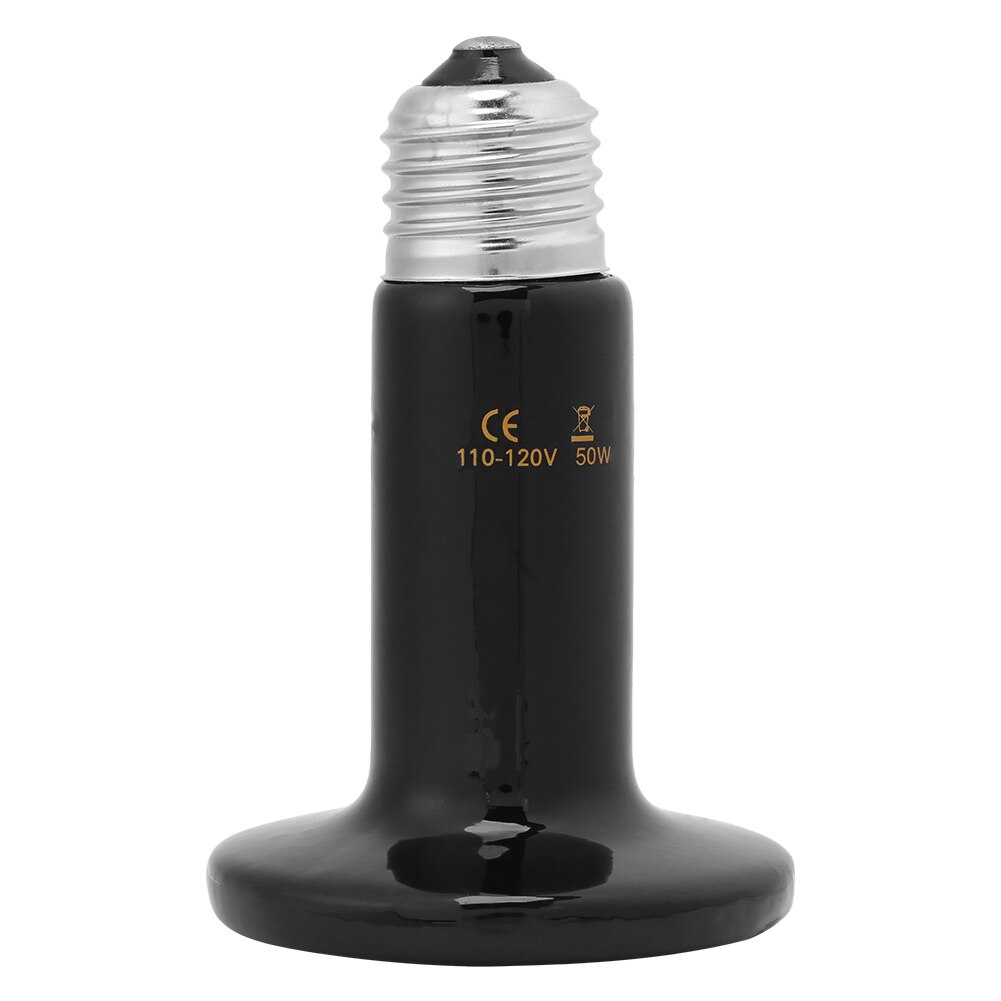 Heating Light Bulb 110V Infrared Emitter Heating Light Bulb Lamp Ceramic Heating Light Bulbs For Reptile Pet 100W: 50W