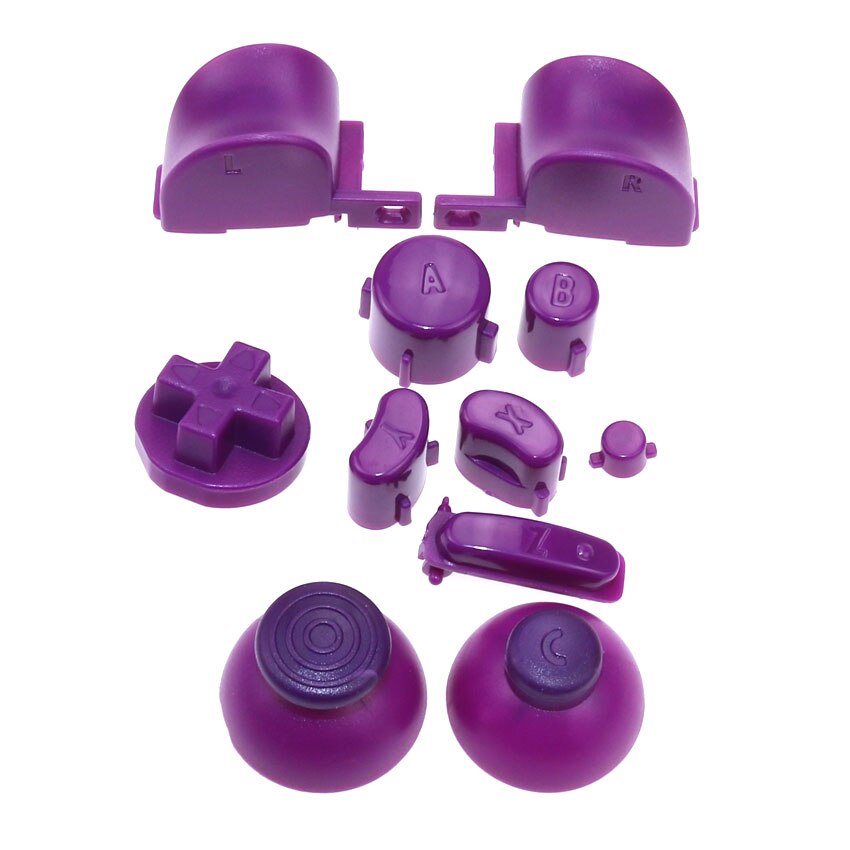 JCD 20 Set L R ABXY Z Keypads Buttons for GameCube Game for NGC Controller D Pads Power ON OFF Buttons & Joystick Stick Cap: R Purple