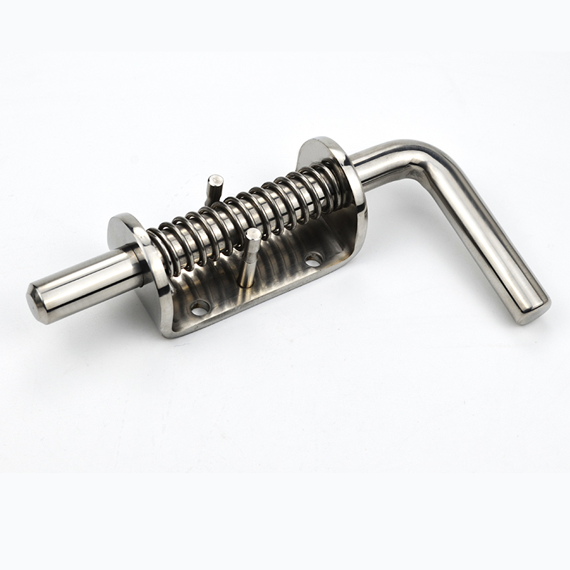 304 Stainless Steel Strip Spring Latch Door Latch Anti-Theft Sliding Round Latch Door Latch, Spring Force Door Latch