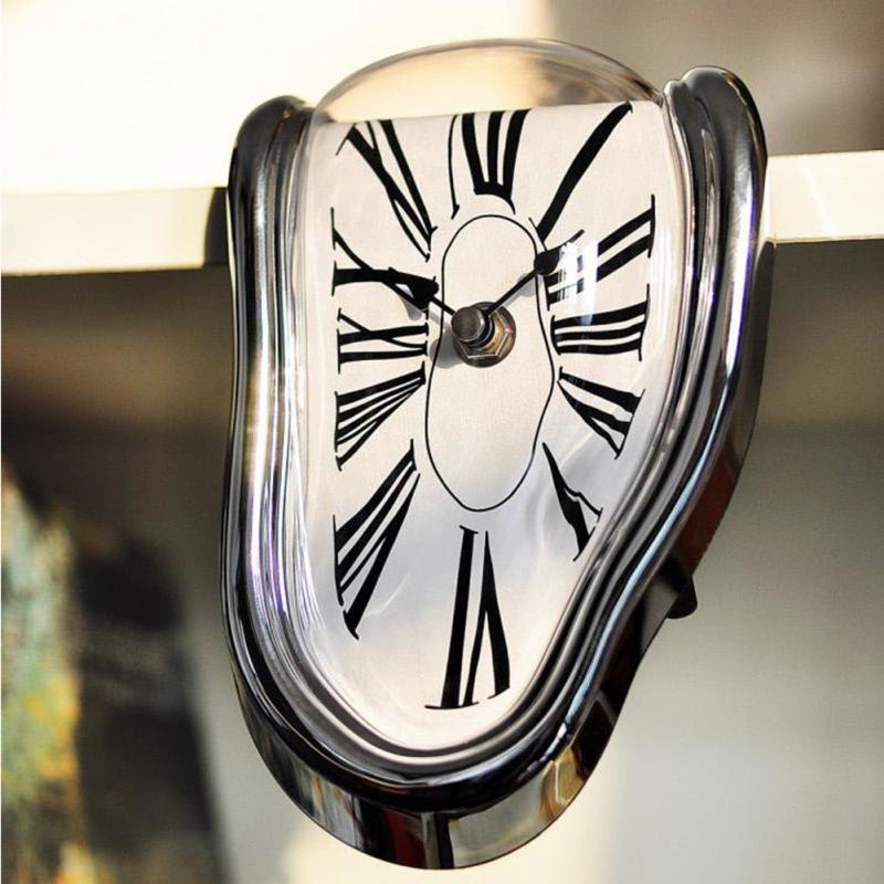 Surreal Melted Twisted Wall Clock Salvador Dali Styled Clock Amazing Home Decor