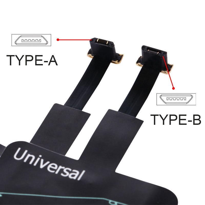 per Andriod tipo C Qi caricabatterie senza fili ricevitore pad bobina per Iphone 5 5s Se 6 6s 6splus 7 più tappetino adattatore di ricarica senza fili