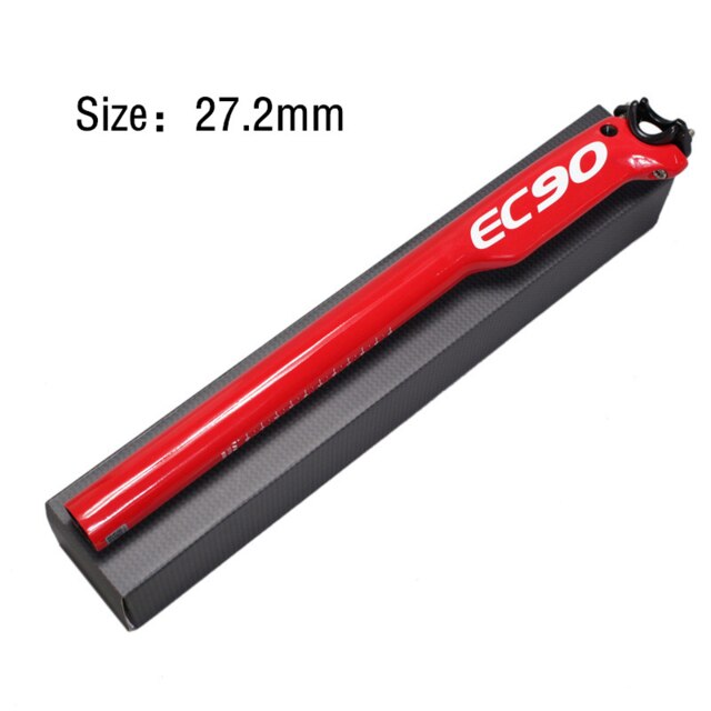 Tija de sillín ec90 con cuentagotas, canoa, tija de carbono para mtb, tige de selle reggisella, tija de asiento de carbono, 27,2/30,8/31,6x350/400mm, novedad: red 27.2mm