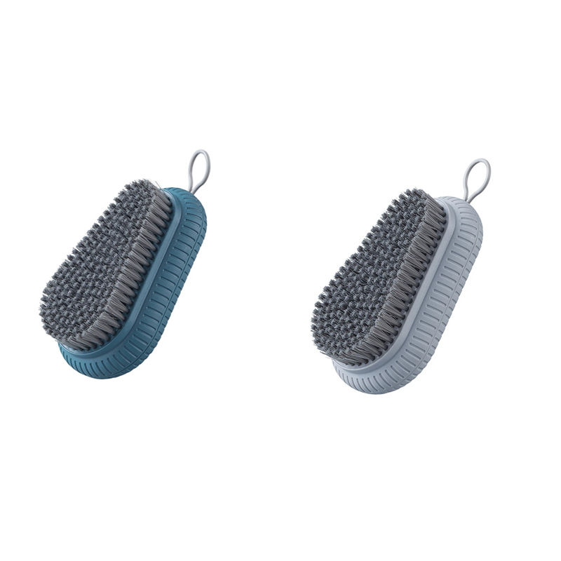 Cepillo de cerdas suaves para el hogar, pantalones de lavandería multifuncionales, calcetines para zapatos, lavado a mano, herramienta de cepillo de limpieza de ropa para lavado de baño: Blanco