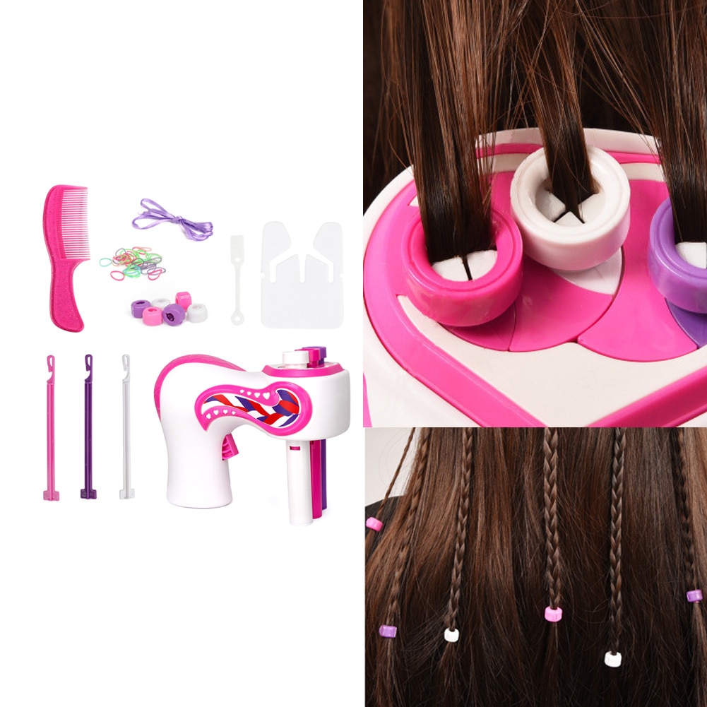 Electric Rollers Hair Tools Three Strand Tying Hair Braiding Device Automatic Quick Twist Hair Braider For Girls Kids Bun Maker