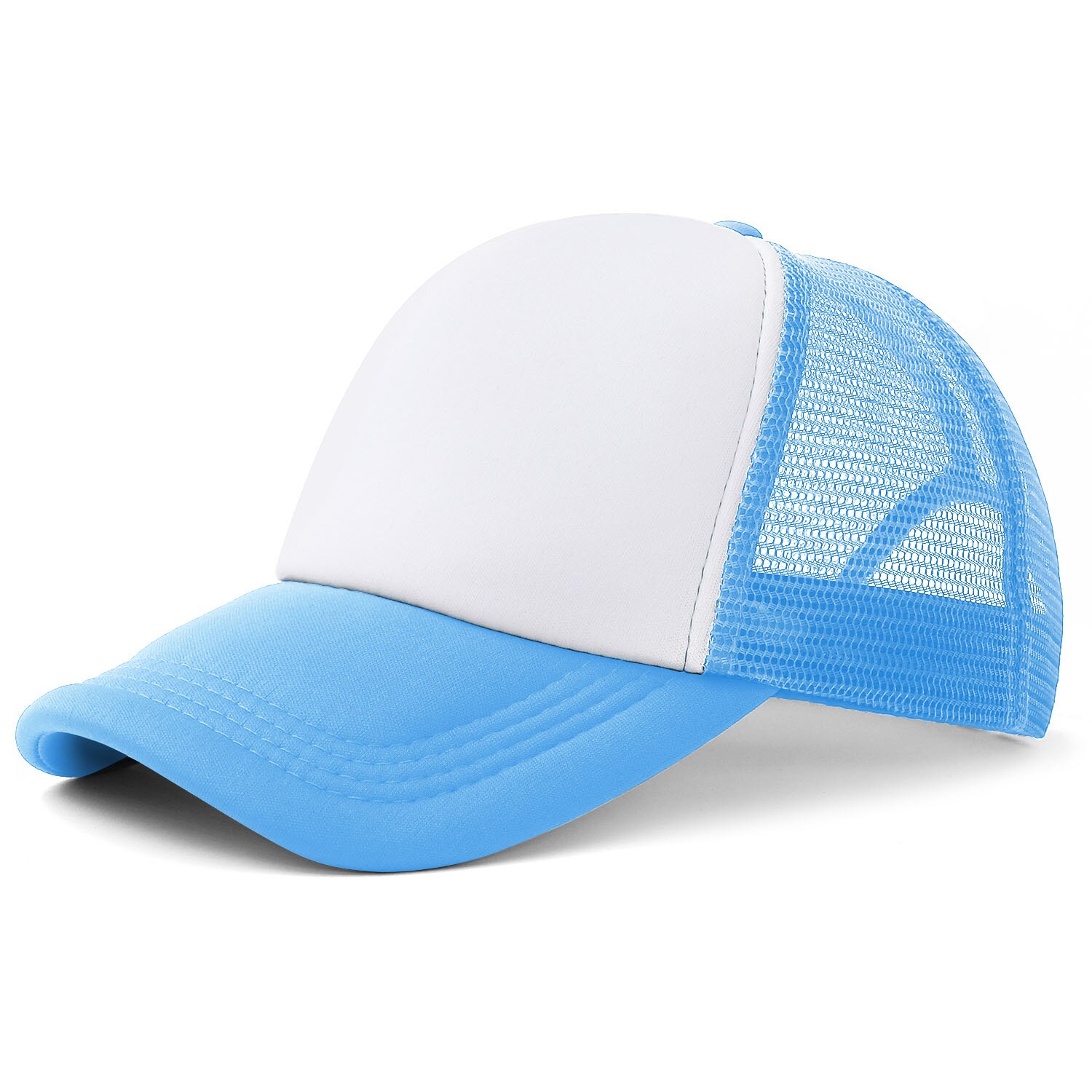 10pcs Sublimation Blank Colorful Polyester Mesh Cap Hat with Pink Grey Black Blue DIY Heat Press Printing Transfer