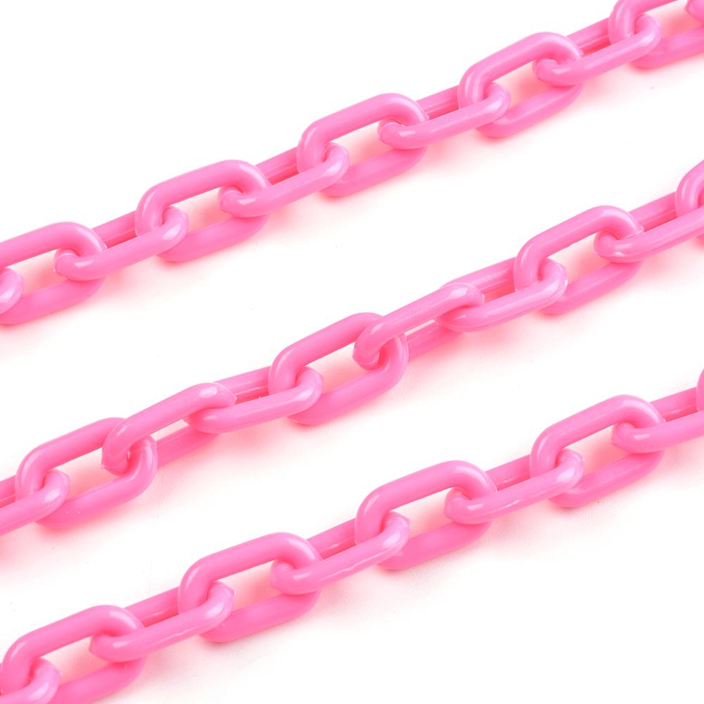 40 cm kleurrijke acryl schakelketting karabijn sleutelhangers voor ketting armband maken van kleurrijke ketting plastic kettingschakels: Goud