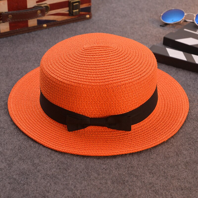 Sonnenhut freundlicher Hütte Sommer Kappe Stroh Hütte Frauen Sommer Mini Krempe Diskette Fedora Strand Kappe: S / Kakifarbig