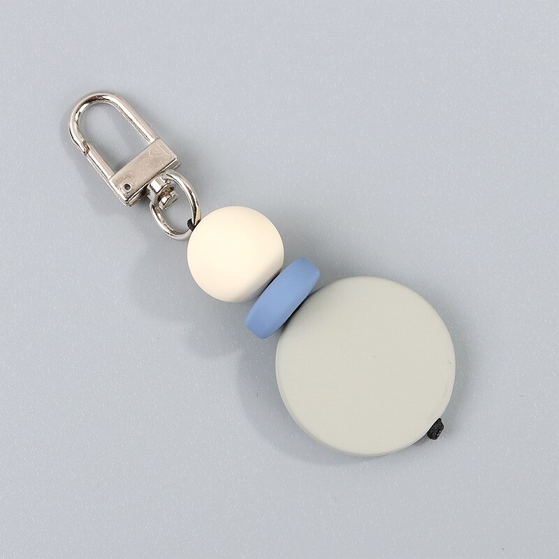 LLavero de cuentas de madera irregulares para mujer, llavero cuadrado redondo geométrico hecho a mano, joyería para mujer, de: 04