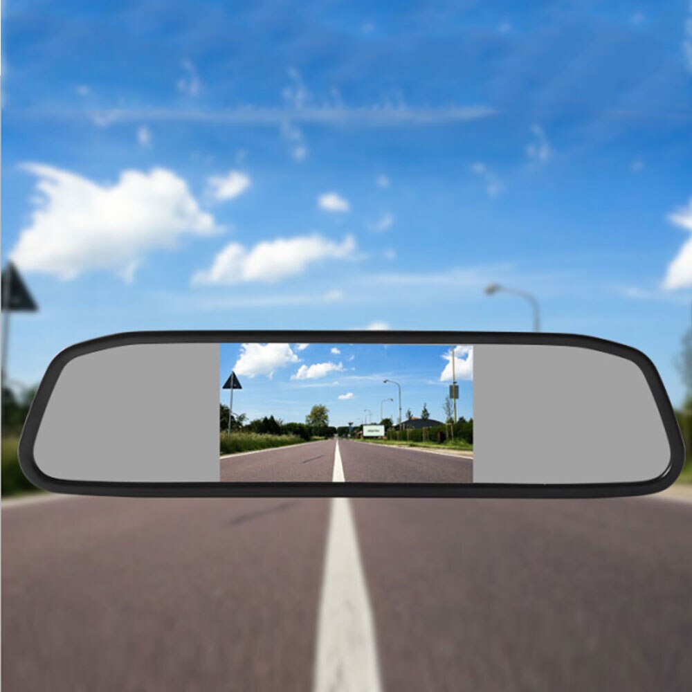 Car Monitor 4.3 or 5 Inch LCD TFT Display Desktop Foldable Mirror Video PAL NTSC Auto for Parking Rear view Backup Camera: 4.3 Inch Mirror