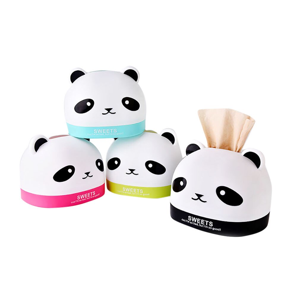 Panda Cartoon Doos, tissue Doos Desktop Papier Buis Huishouden Papieren Handdoek Servet Doos 16.5*14.5*11Cm