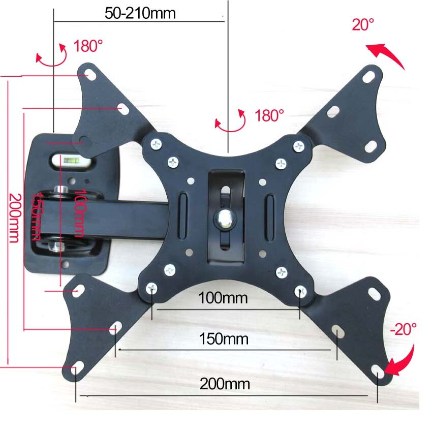 LCD-111AD 37"24" 30" tiltable full motion retractable swivel LCD PLASMA tv wall vesa bracket mount