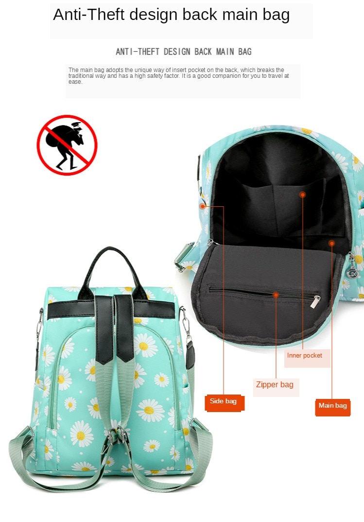 Femmes Oxford sac à dos grande capacité voyage sac à dos fermeture éclair femmes Anti-vol sac à dos filles étudiant sacs d'école