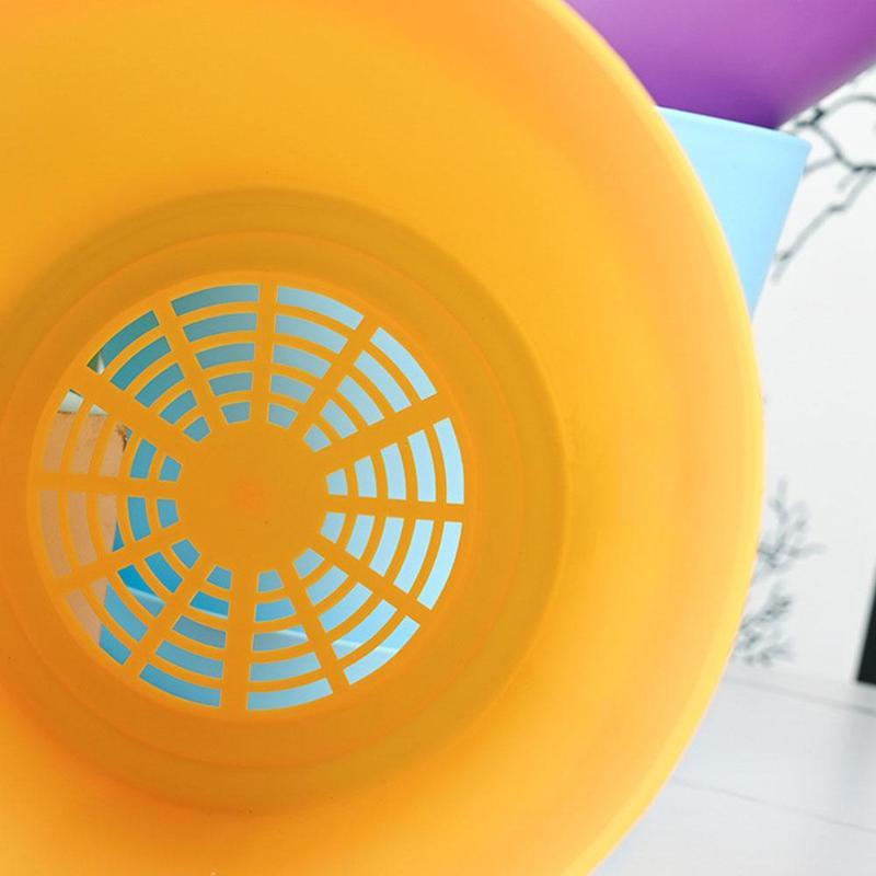 1pc Flower Pot Colorful Durable Resin Plant Flower Pot Tray Planter Garden Home Saucer Decoration Holes with Gloss a Draina S3E2