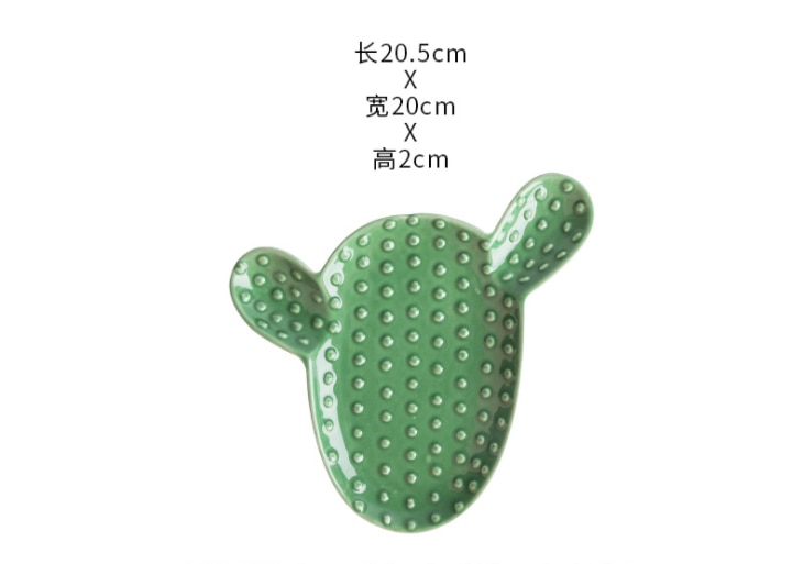 Vaisselle en céramique créative plante tropicale | Plante tropicale vaisselle de table de la maison irrégulière assiette à petit déjeuner plats à bonbons, assiette de service plat à Sauce soja: B-2