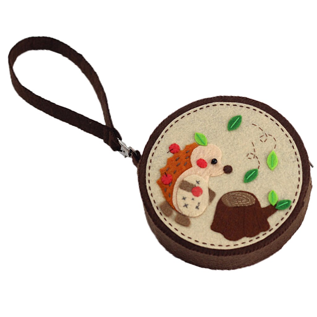 DIY Handmade Purse Bags Felt Applique Embroidery Ornament Kit for Children Kids Felt Craft Kit Sewing Material Packgae