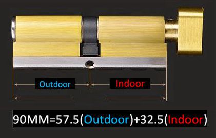 High performance safety door lock mul t lock cylinder brass cylinder lock: 90 57.5 32.5