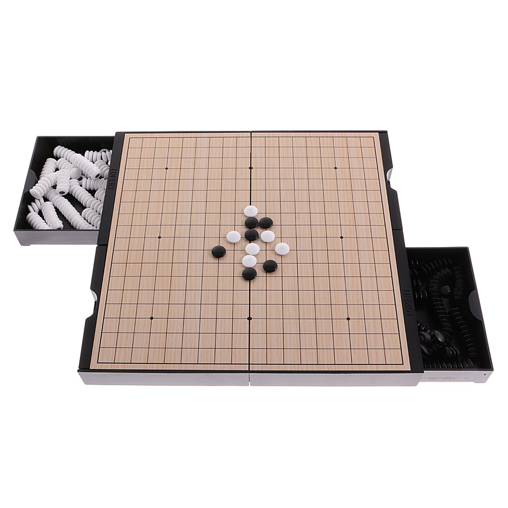 Double Sided Portable Folding ChessBoard Chinese Chess Set Weiqi Go WeiQi Gobang Game Checkers Party Fun Birthday