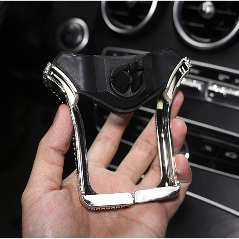 Universal Car Phone Holder With Bing Crystal Rhinestone Car Air Vent Mount Clip Cell Phone Holder For IPhone Samsung Car Holder