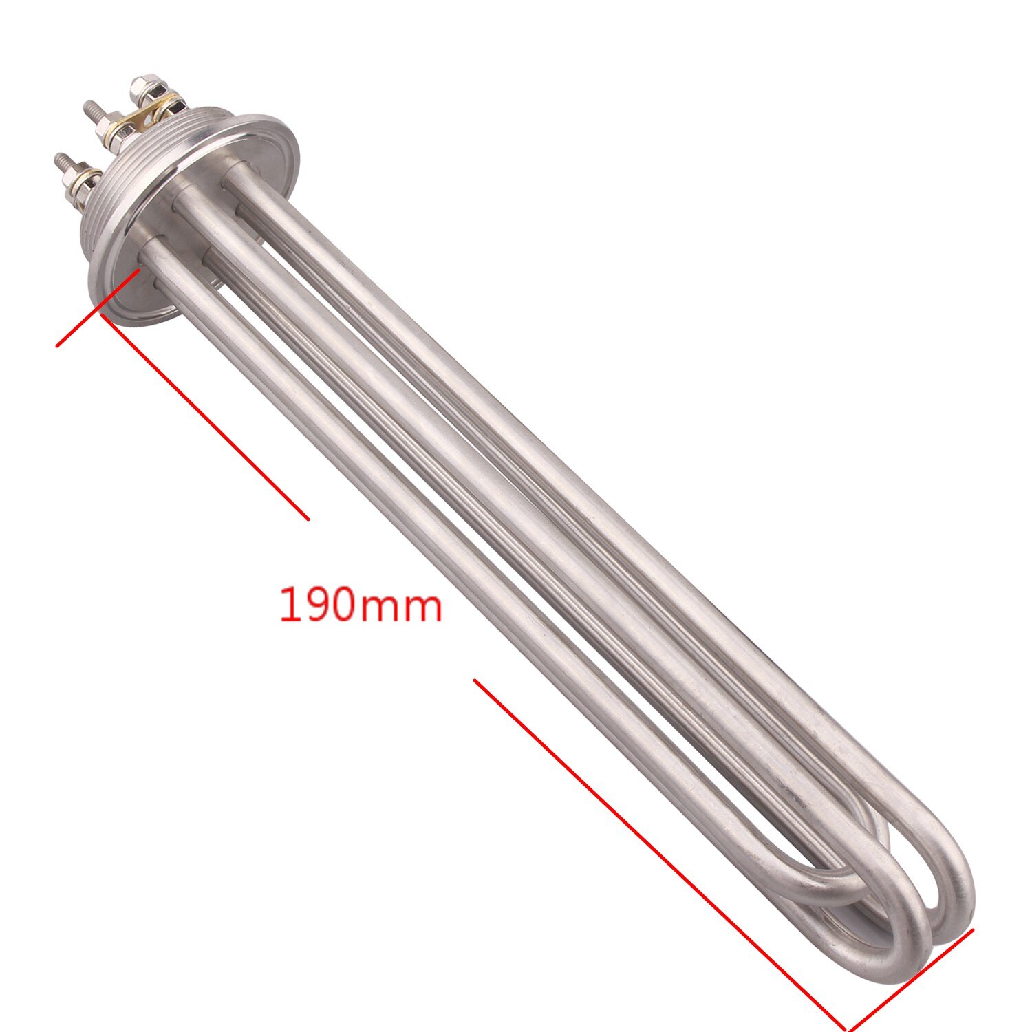 AIICIOO 2"tri Electric Heater Heating Element for Homebrew with clamp and Clamp Set 3KW 220V380V All SUS304