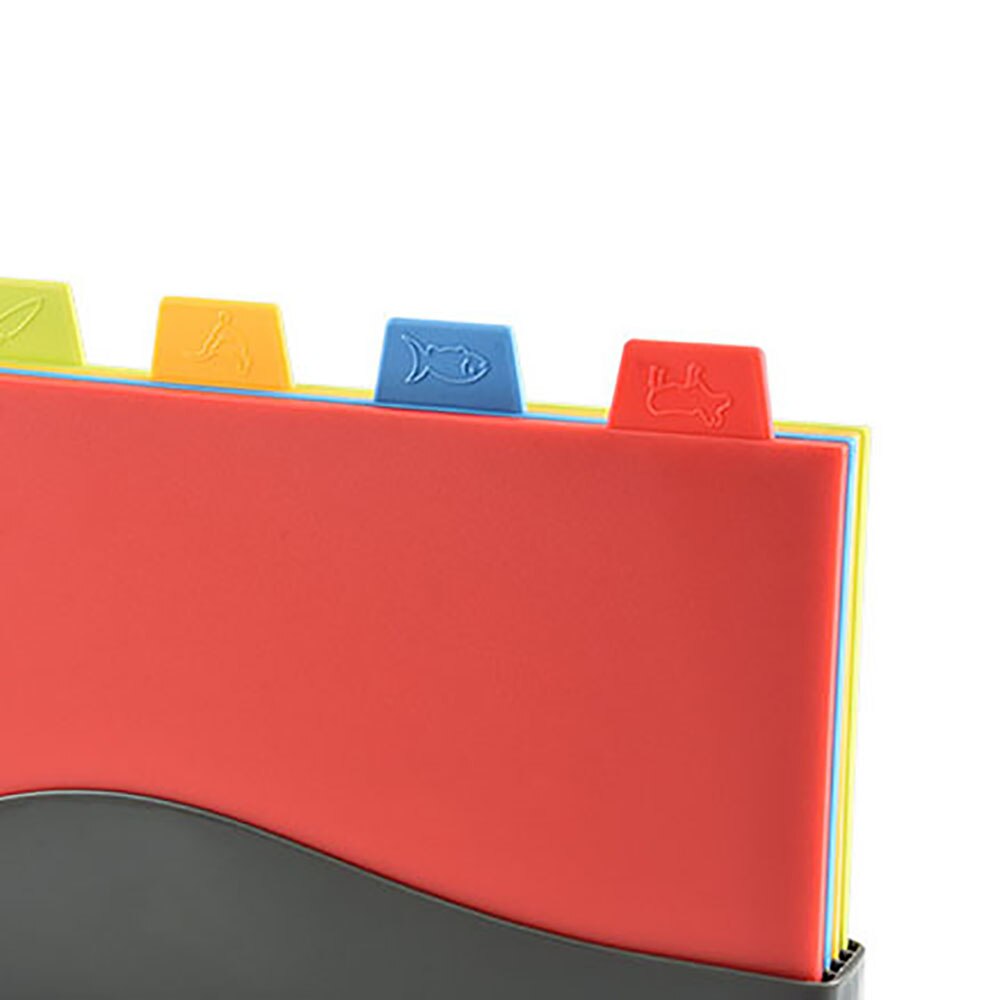 Plastic Colour Coded Chopping Board Set Non Slip Food Cutting Board With Stand Plastic Cutting Boards Fahion