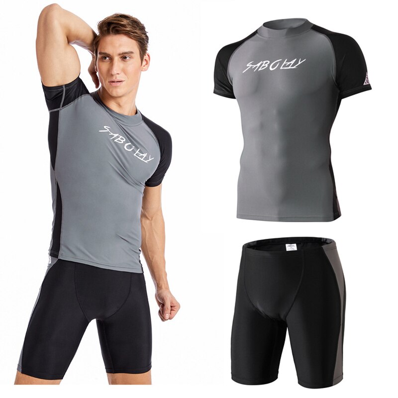 Outdoor summer Men's surf suit Sports Short sleeve Breathable quick-drying UV protection Outdoor sports swimming surf equipment