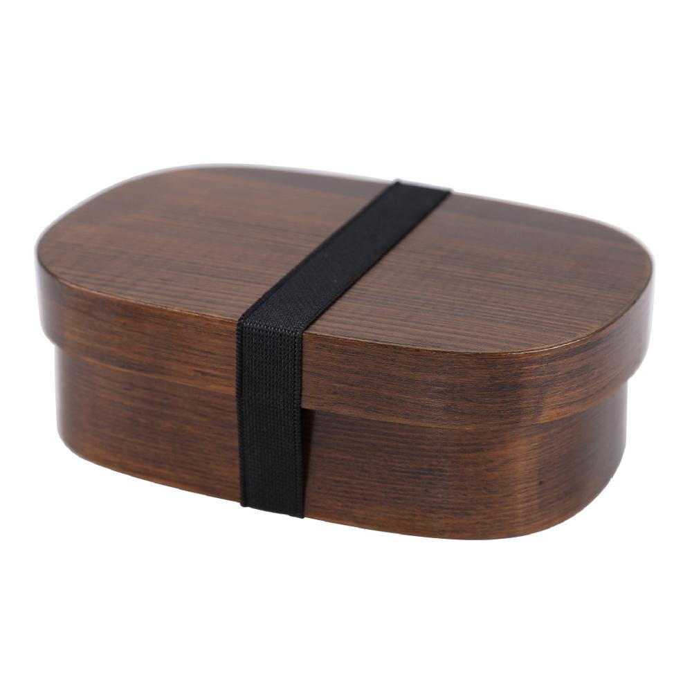 Unibird Wooden Lunch Box Bento Box with Internal Separator Japan Style Food Container for Kids Adults Camping: C