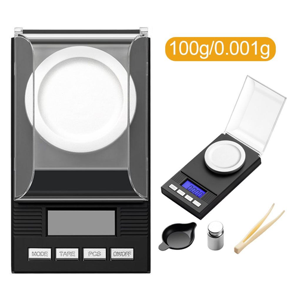 0.001g Portable Jewellery Jewelry Pocket Scale 20/50/100g Electronic Digital Scales High Precision Milligram Micro Kitchen Scale: 100g 0.001g