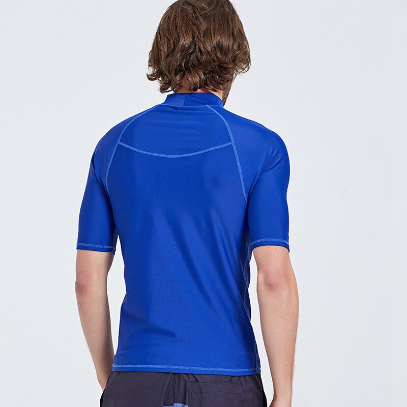 Men's Rash Guard Blue Sbart 1PC Blue Short Sleeve Men Rash Guards T Shir... – Grandado