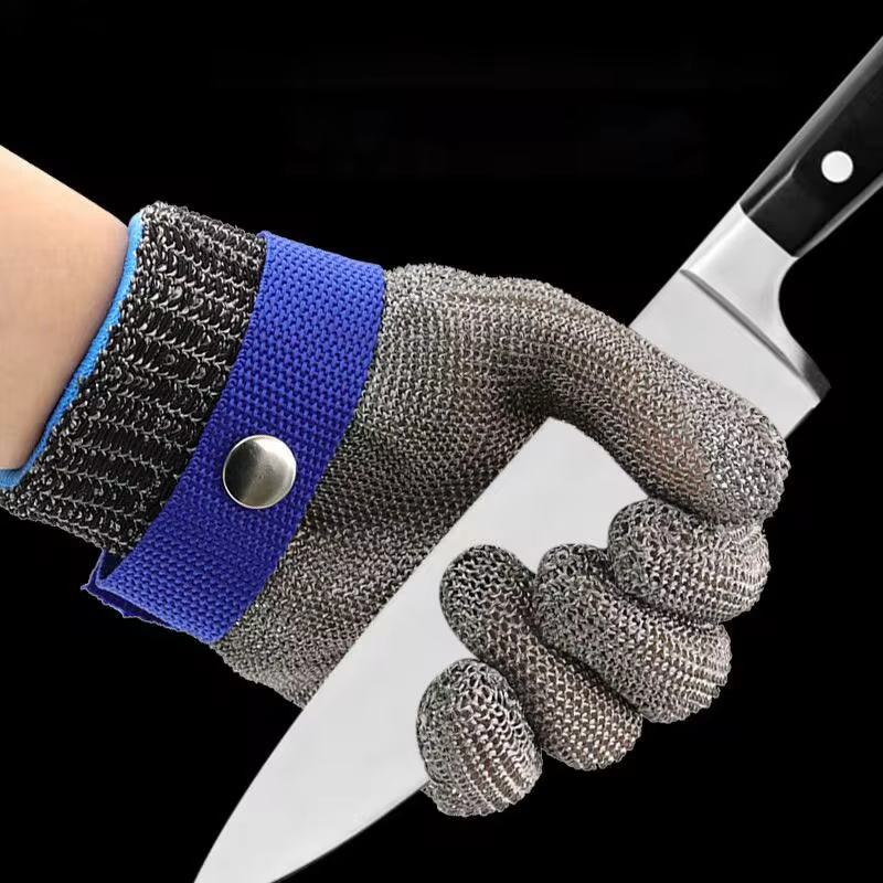 Cut Resistant Stainless Steel Gloves Working Safety Gloves Metal Mesh Anti Cutting For Butcher Worker