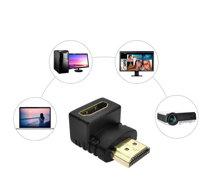 Hdmi Kabel Adapter Converters 270/90 Graden Hoek Hdmi Male Naar Hdmi Female Voor 1080P Hdtv Kabel Adapter Converter Extender