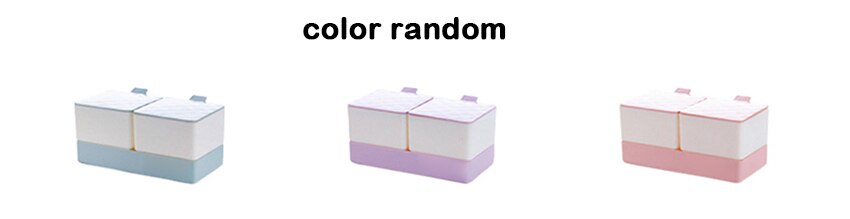 Plastic Seasoning Jar Set Kitchen Condiment Box Cruet Salt Pepper Seasoning Box Condiment Bottle with Lid Salt Pepper Containers: 2 boxes