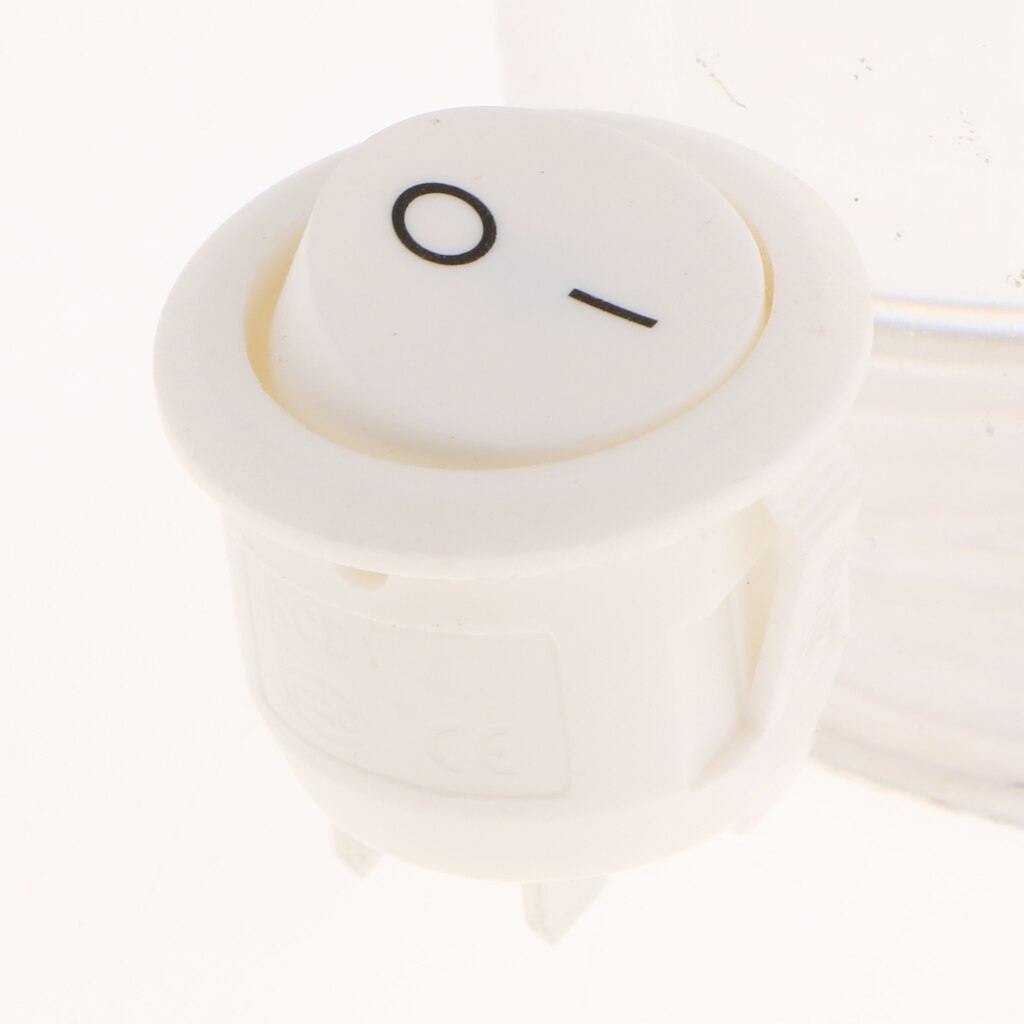 10x On/Off Round Circular Rocker Switch Car Dash Dashboard Boat White Switch